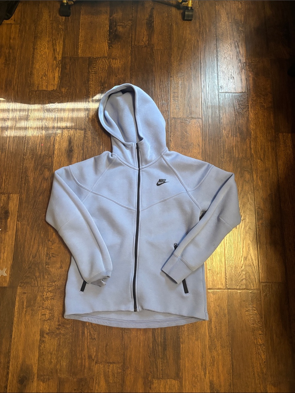 Nike Light Blue Zip-Up Tech Fleece Hoodie